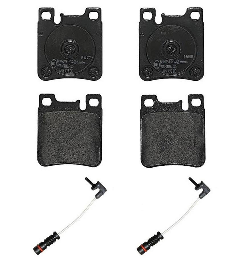 Mercedes Brakes Set Kit - Pads Rear (Low-Met) (with Sensors) 004420932041 - Brembo 2629402KIT